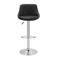 Tabouret de bar pivotant moderne et ergonomique en cuir PU avec dossier et repose-pieds, réglable en hauteur pour comptoir - Vente en gros