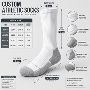 Chaussettes de sport épaisses et rembourrées de haute qualité pour hommes, logo personnalisé, antidérapantes, pour le football, la course à pied, la compression athlétique, blanches - Product Image 2