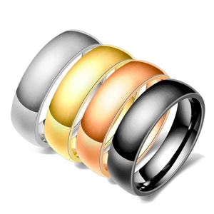 Eenvoudige Persoonlijkheid En Gladde 5Mm Mode Mannen En Vrouwen Rvs Ring Groothandel - Product Image 1