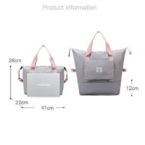 Sac de voyage pliable universel grande capacité, extensible, avec compartiment sec/humide, imperméable, sac de sport - Product Image 6
