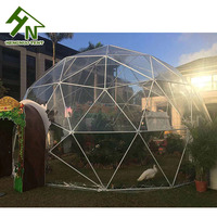 Dôme géodésique transparent en PVC blanc pour le camping