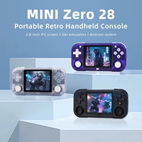 Console de jeu portable MINI ZERO 28 avec écran de 2,8 pouces, dotée d'une conception de joystick rétro classique.