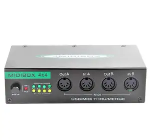 Audio USB 8 MIDI Interface Box For Guitar Piano With Cable