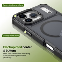 Casing iPhone 17 Pro Max 17e Air 16 Pro Max 15 Plus Anti Jatuh Transparan Matte Tahan Banting dengan Magnet Kuat