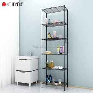 Nuovo Design per la casa Multi-livello in metallo resistente scaffalatura cremagliera <span class=keywords><strong>con</strong></span> cesti agganciati - Product Image 3