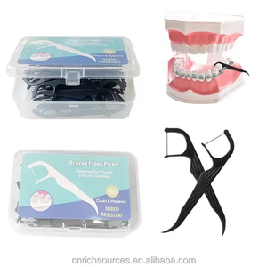 Hilo dental Ortho al por mayor PTFE y caja de plástico con sabor a menta hilo dental PLA encerado para limpieza dental - Product Image 3