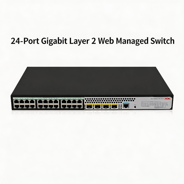 H3C S1850V2-28X-HPWR Gigabit Ethernet Switch 24-Port GE PoE+ 370W 4*10GE SFP+ Uplink Web Managed New Stock