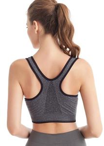 Reggiseno sportivo Fitness da donna regolabile in alto per chiusura frontale con cerniera a impatto da palestra top in <span class=keywords><strong>pizzo</strong></span> Sexy imbottito Spandex Plus Size - Product Image 6