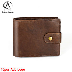 Andong Short <b>Wallet</b> Purse <b>for</b> <b>Men</b> Genuine Cow Leather Fashion <b>RFID</b> Block <b>Wallets</b> Man Purses - Product Image 1