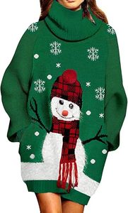 OEM/ODM Custom Adult Merry <strong>Christmas</strong> Pullover Sweater Casual Winter <strong>Jumper</strong> Sexy Cartoon Pattern Logo Position <strong>Women's</strong> <strong>Dress</strong> - Product Image 4