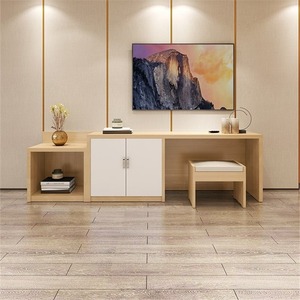Modern Solid Wood Storage <b>TV</b> <b>Stand</b>, Custom Hanging Board Cabinet, Furniture for Hotel Apartment Living Room - Product Image 1