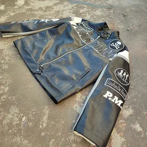 Yysy Y 2K Kleding Mannen Hoge Kwaliteit Moto Race Jack Waterdichte Faux Leren Jas Voor Mannen