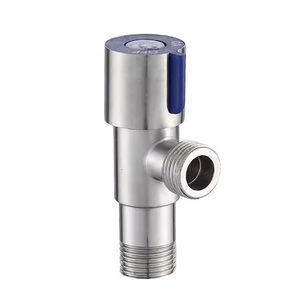 Vanne d'angle moderne en acier inoxydable Contrôle <span class=keywords><strong>de</strong></span> l'eau pour salle <span class=keywords><strong>de</strong></span> bains et cuisine Poteau en laiton en acier Toilette et machine à laver Utilisation pour hôtels - Product Image 1