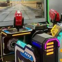 Machine de jeu de tir d'arcade à monnayeur avec lumières LED, simulateur interactif d'intérieur pour centre de jeux