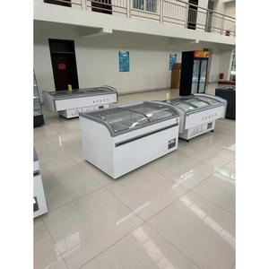 Congélateur à porte vitrée double îlot, température unique, pour la viande, les fruits de mer, le poulet, la crème glacée, vitrine réfrigérée en vente - Product Image 2