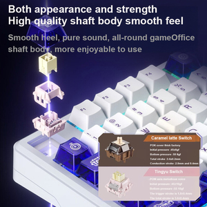 <span class=keywords><strong>Tastiera</strong></span> da Gaming AULA L99 con Display Intelligente, 8000mAh, <span class=keywords><strong>Wireless</strong></span> Tri-mode, Meccanica per E-sports, Idea Regalo - Product Image 5