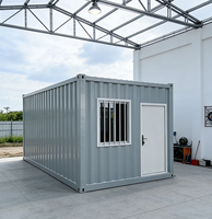 Maison conteneur mobile contemporaine en panneaux sandwich respirants pour bureau ou restaurant - Conception démontable en kit plat - Garantie 5 ans
