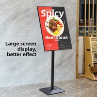 Stand Display Poster Vertikal A2, Dapat Dipindah, Alas Persegi Galvanis, Model Berdiri, Gaya Eropa-Amerika, Untuk Hotel, Mal, Toko Pakaian