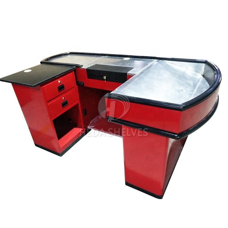 Convenience Store Cash Table Furniture Dimension Design Grocery Cashier Checkout Counter für Shop