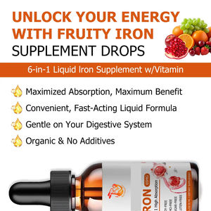 Suplemento Dietético Vegano de Hierro Líquido en Gotas con Vitamina B6 y Vitamina C para Adultos, Aumenta la Vitalidad y la Inmunidad, Venta al por Mayor de Fábrica - Product Image 5