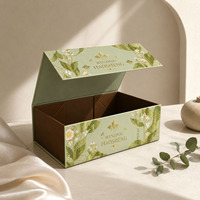 Boîte cadeau personnalisée en papier recyclé, emballage en carton pliable de luxe, design magnétique pliable, personnalisation, casquette de baseball, chapeau bob