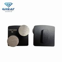 Meules diamantées à liaison métallique pour meuleuse Husqvarna, pour le meulage de béton, à dureté moyenne, type Redi-lock Double Coffins