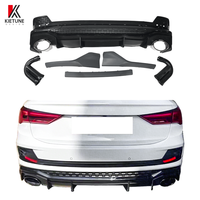 Diffuseur de pare-chocs arrière de voiture noir brillant de haute qualité RSQ3, style RS Sportback pour Audi Q3 2020+, accessoires de kit carrosserie