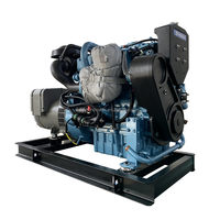 Refroidissement par eau de mer 50Hz/60Hz générateur diesel marin triphasé 80kw 100kva avec Perkins 4.4TW2GM