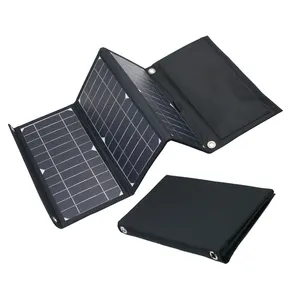 Dropshipping eu Portable panel solar foldable 21W Phone Charger for Camping, Hiking Compatible with iPhone, iPad Pro/Air