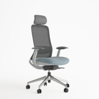 Silla de escritorio de alta calidad para el hogar con respaldo alto de altura ajustable y función completa de China, silla de oficina con reposabrazos