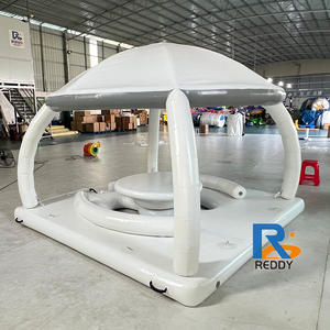 Plataforma <span class=keywords><strong>Flotante</strong></span> Inflable para 8 Personas con <span class=keywords><strong>Piso</strong></span> de Cubierta de Aire Drop Stitch, Isla <span class=keywords><strong>Flotante</strong></span>, Toldo Inflable, Muelle <span class=keywords><strong>Flotante</strong></span> - Product Image 4