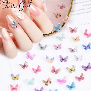 Butterfly Nail Charms Resin Nail Art Design DIY 3D Decoration Butterfly Charms For Nails