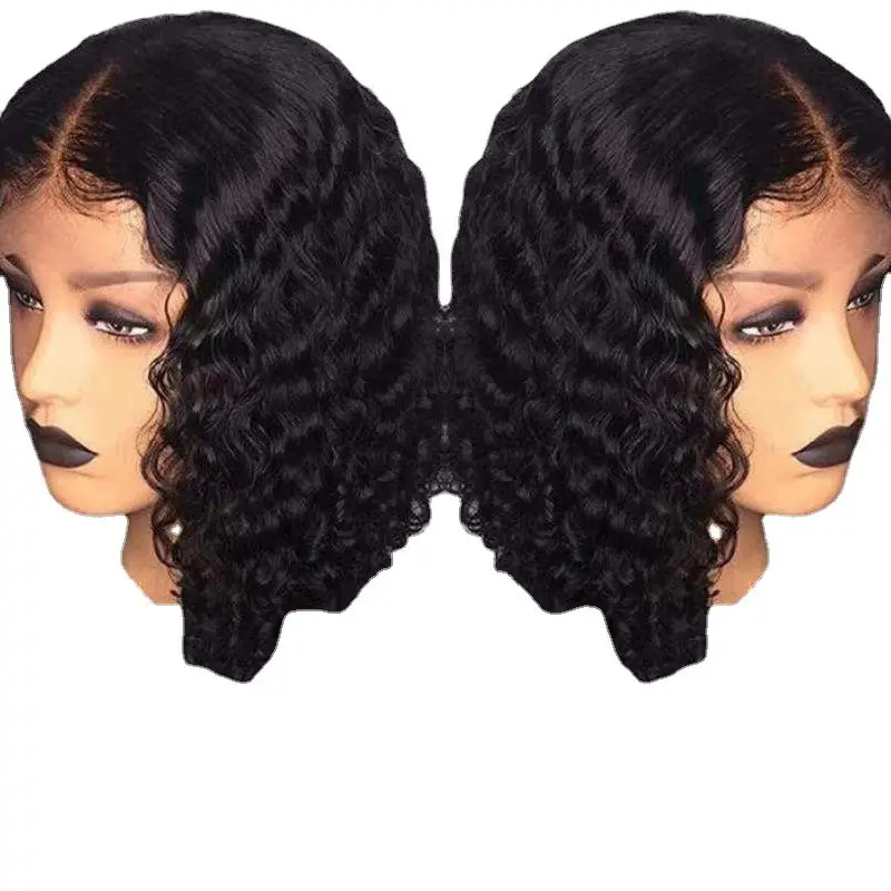 African small curly wigs European and American wigs ladies gradient short curly hair wig chemical fiber headgear