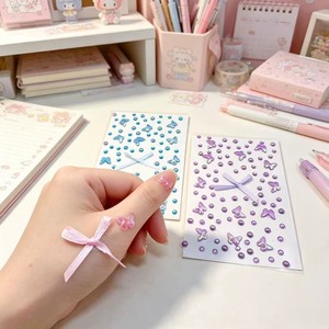 Adesivi Temporanei per Viso a Forma di Farfalla e Fiocco, Adesivi per Viso con Cuore e Strass, Adesivi per Trucco Occhi e Corpo - Product Image 3