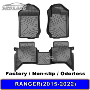 Sonsang tay phải điều khiển thảm sàn xe cho Ford Ranger 2015 2022 TPE Tất cả thời tiết tầng lót - Product Image 2