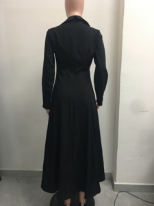 女式黑色后长前短西装外套礼服 - 高开衩蕾丝长裙正装两件套 Sehe Fashion - Product Image 6