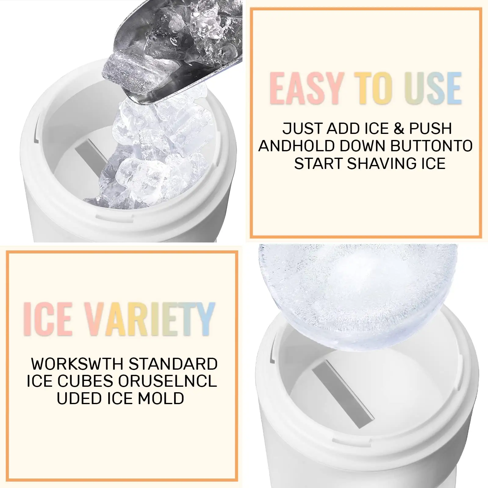 NISEVEN mesin es serut Manual portabel, mesin kerucut salju BPA bebas penghancur es dan serut dengan nampan es batu