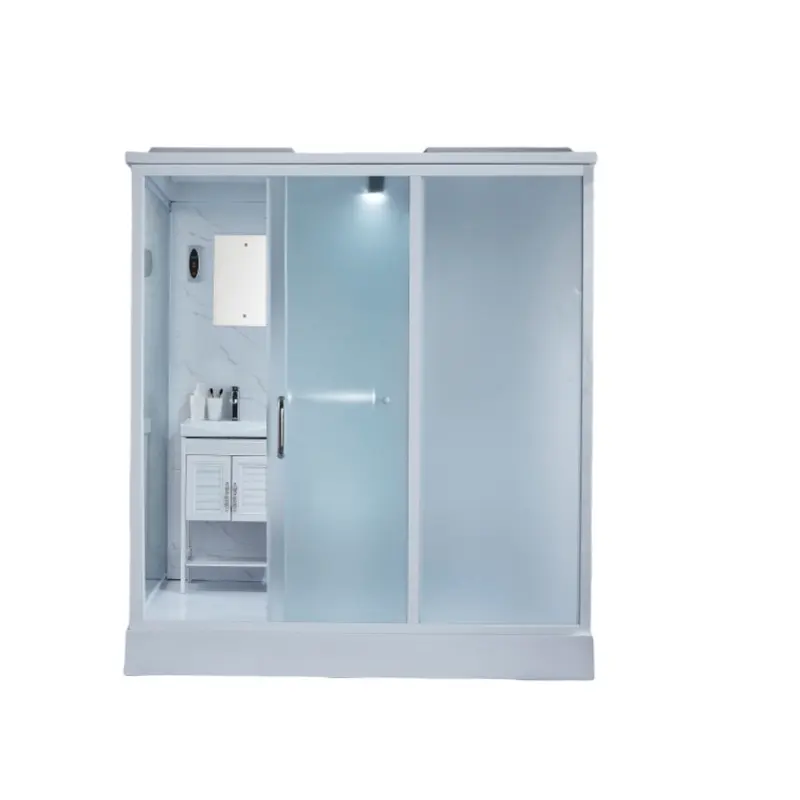 מלון xncp כל חדר מקלחת חדר אמבטיה פריפאב יחידת עם קשת מחצת זכוכית מחליקה לחדר רחצה קטן