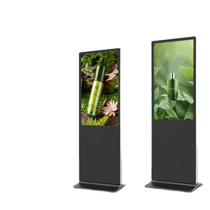 43 49 55 65 75 85 pulgadas superventas soporte de suelo vertical Android LED Información tótem quiosco de reproducción de vídeo pantalla táctil inteligente