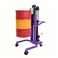 Lève-fût universel 55 gallons, transpalette hydraulique manuel à pompe à pied avec cadre de support pour plateforme de pesée