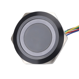 Công Tắc Đầu Phẳng Chống Nước Mini IP65 28Mm Công Tắc Nút Nhấn Vòng Tròn Chiếu Sáng 12V Bằng Thép Không Gỉ Tạm Thời Cho Thân Ngắn 1NO - Product Image 2