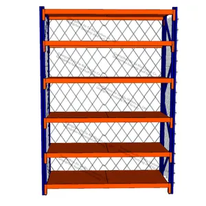 Warehouse Racking Steel Storage Shelf Storage Pallet Rack Wire Mesh Rack Six Levels Tier Layers