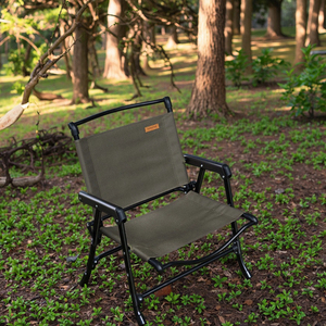 كرسي تخييم قابل للطي مخصص للاستخدام الخارجي، مصنوع من سبائك الألومنيوم مع مسند للظهر، تعبئة بالبريد - Product Image 2