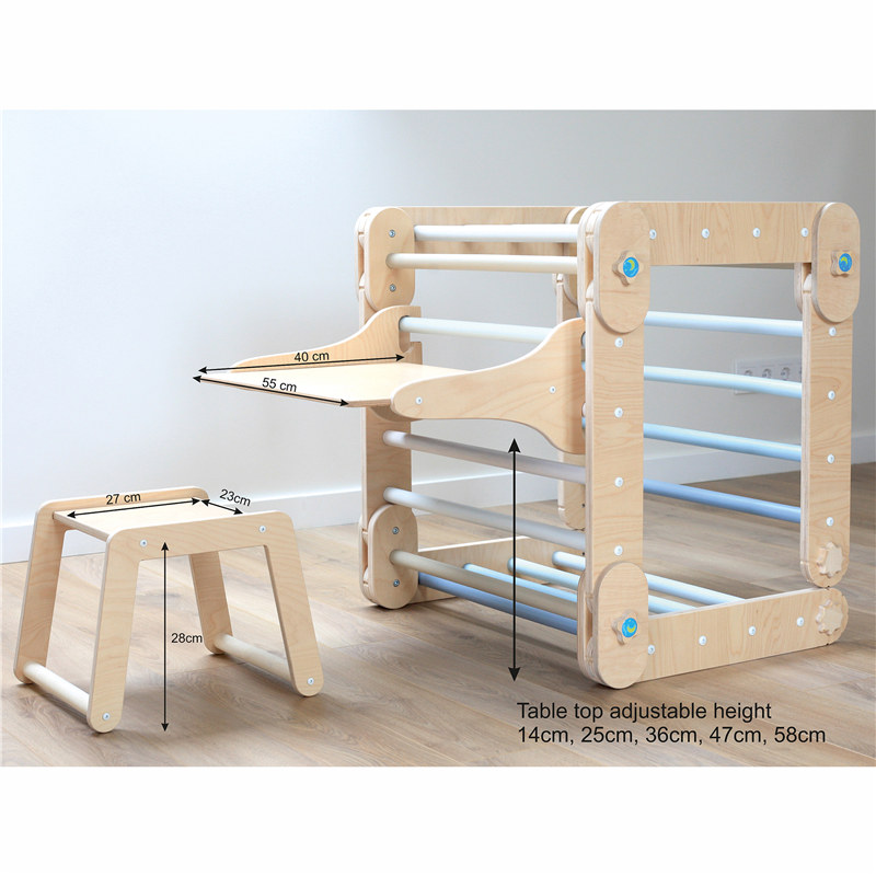 Монтессори стол и стул трансформер треугольник с доской