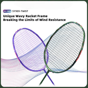 Raquette de <span class=keywords><strong>badminton</strong></span> professionnelle <span class=keywords><strong>en</strong></span> carbone ultra-légère 5U, haute tension 30 lbs, avec œillets amortisseurs de chocs, vente <span class=keywords><strong>en</strong></span> gros, OEM - Product Image 2
