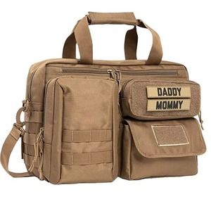 Sac à langer tactique de survie pour papa, grand sac de voyage pour bébé avec système Molle, fabriqué en usine BSCI. - Product Image 1