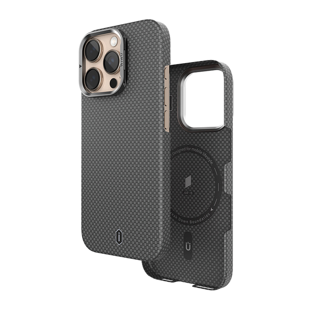 WiWU Magnetic ARAMID ARMOR Anti-Fingerprint Wireless Charge Waterproof Lens Holder Phone Case for 16 Pro/Pro Max for