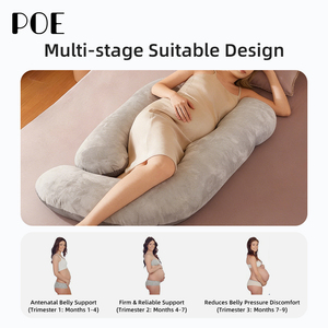 Almohada de Soporte Ergonómico para Embarazadas, de Terciopelo de Cristal 100%, Forma Irregular, para Masaje, Venta al Por Mayor de Fábrica - Product Image 2