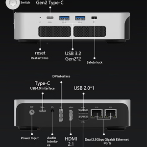 Computadora de Escritorio Mini MECHREVOs Imini Pro830 Directo de Fábrica, Mini PC Empresarial con R7-8745H, 32G de RAM, 1T SSD - Product Image 3
