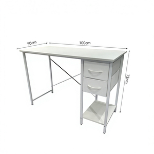 Wholesale Home Office Furniture Writing <strong>Desk</strong> Study Table Computer <strong>Desk</strong> with 2 Fabric Drawers <strong>PC</strong> Table for <strong>Small</strong> Place - Product Image 2